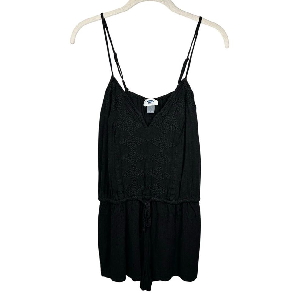 Old Navy Black Crocheted Romper